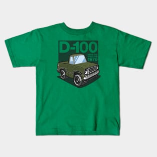 D100 - 1976 (Bright Green Iridescent) Kids T-Shirt